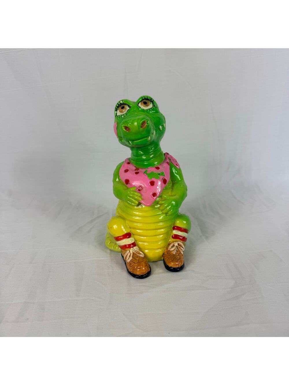 Vintage 1983 Small World Imports Alligator Bank Figurine Coin Bank